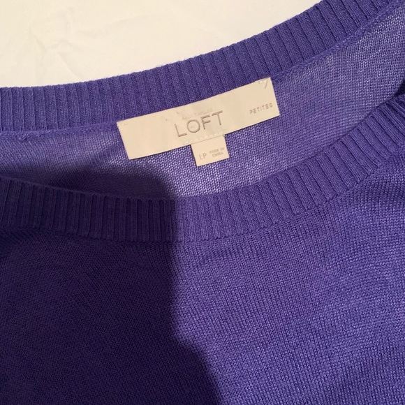 Loft thin sweater purple size LP - Picture 2 of 2